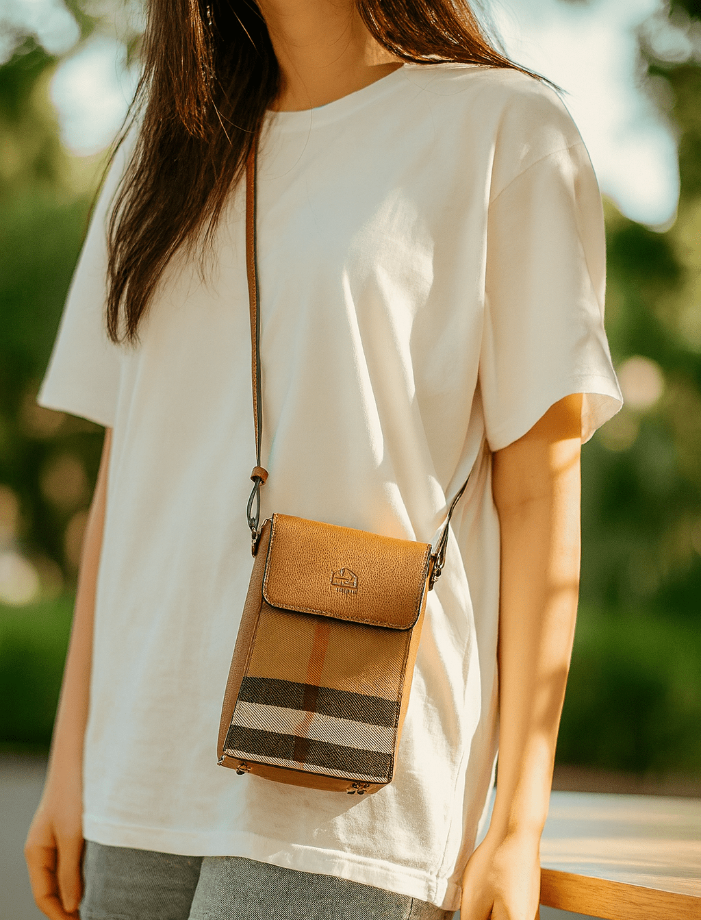 Crossbody Checkered Mini Bag