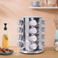 Rotatable Seasoning Rack, Stainless Steel Spice Rack, Countertop Rack Tower Organizer